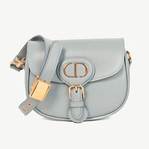 Christian Dior Bobby Blue Calfskin Leather Crossbody Bag